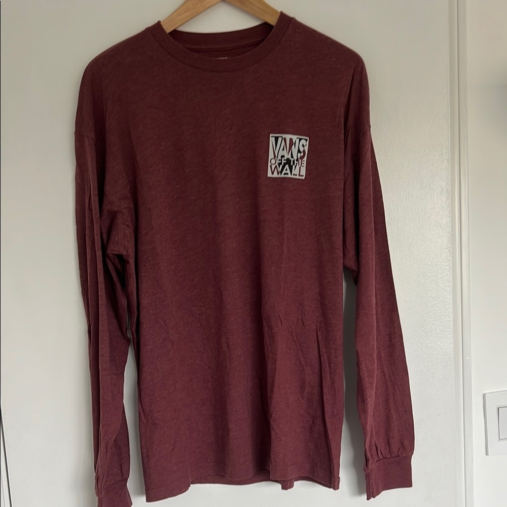 Vans Men's Maroon Long Sleeve Shirt